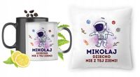 Dla Mikołaja Zestaw Kubek Magiczny + Poduszka Z Nadrukiem Ze Zdjęciem