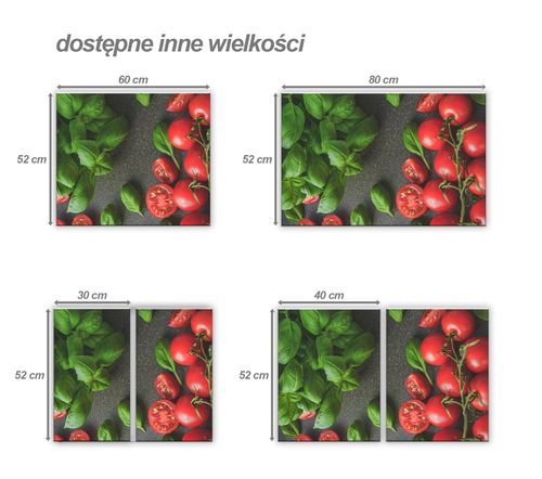 SZKLANA DESKA NA KUCHENKĘ 60x52 059A POMIDORY na Arena.pl