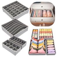 Organizer do Szuflady Szafy na Bieliznę Skarpetki Ubrania Zestaw 4 szt