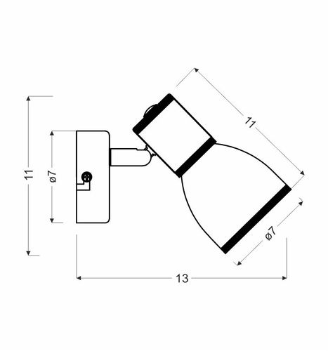 Fido kinkiet 1x40W E14 biały+chrom na Arena.pl