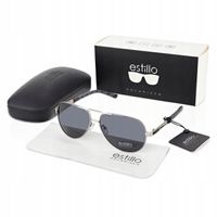 Męskie Okulary Przeciwsłoneczne Polaryzacyjne pilotki ESTILLO + Akcesoria