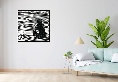 Plakat 90x90cm Złożone Fluidalne Linie na Arena.pl