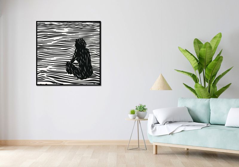 Plakat 90x90cm Złożone Fluidalne Linie zdjęcie 4