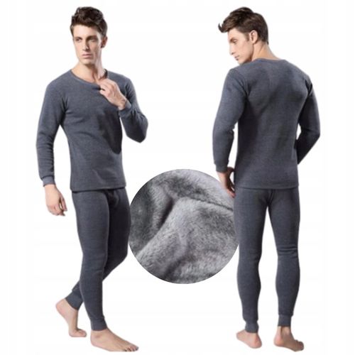 3X MĘSKIE KALESONY ZIMOWE CIEPŁE TERMO POLAROWE BAWEŁNA 3 KOLORY S/M na Arena.pl