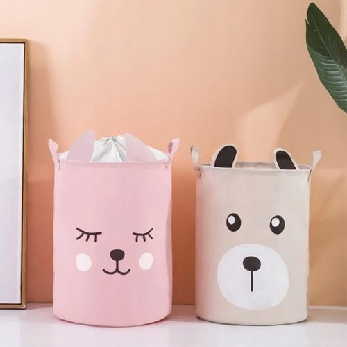 Kosz Pojemnik Na Zabawki Zamykany Ze Ściągaczem XL MIŚ RÓŻOWY SIPO BT035 na Arena.pl