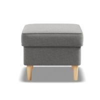 Podnóżek do fotela, Myso, 49x49x40 cm, jasny szary | TYLETEGOTU