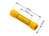 Konektor łącznik izolowany  4,3/26mm żółty