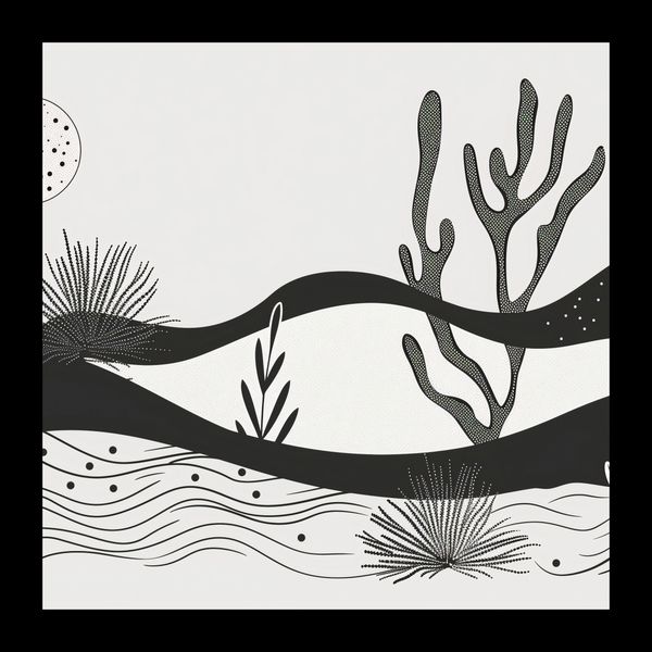 Plakat 20x20cm Ogród przy Nocy zdjęcie 2
