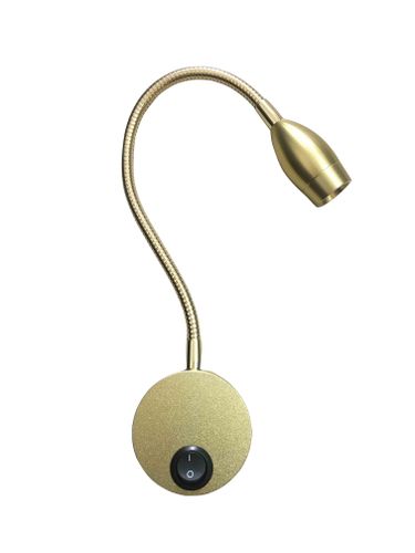 Złota lampka FLEXI nocna do czytania do sypialni Kiniet LED 3W Wobako na Arena.pl