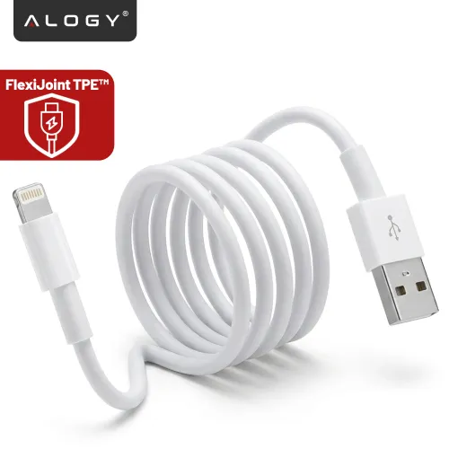 kabel 2m lightning do usb-a usb do apple iphone, ipad, ipod box biały na Arena.pl