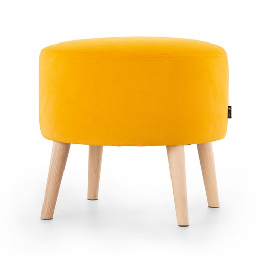 Pufa Tapicerowana, Żółta, Puf, Pufa okrągła, Podnóżek na Arena.pl