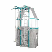 drabinka gimnastyczna z domkiem Indigo Pastel turkusowa MALPISZON.PL