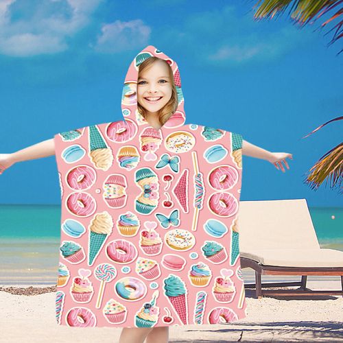 Ponczo Ręcznik Dla Dzieci 60X90 Lody na Arena.pl