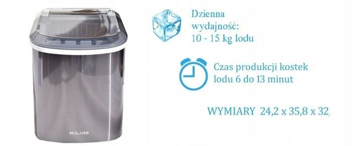 Kostkarka do robienia kostek lodu maszyna domowa barowa zdjęcie 6