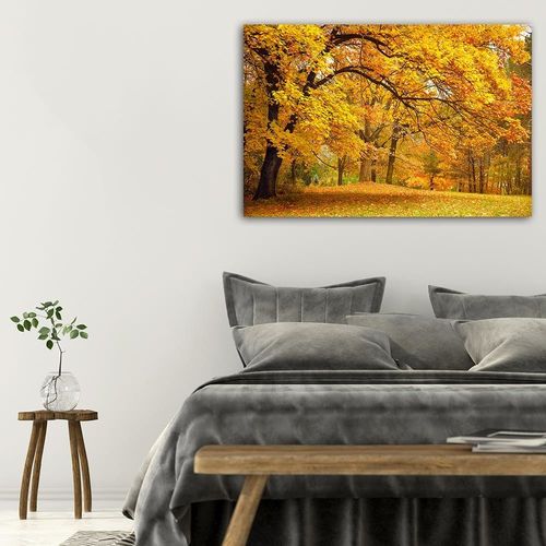 Deco Panel, Żółte jesienne drzewa 90x60 na Arena.pl