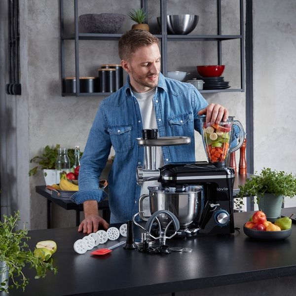 Robot kuchenny mikser planetarny blender kielichowy maszynka do mięsa LOVIO zdjęcie 14