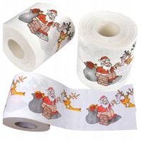 świąteczny papier toaletowy z mikołajami na święta prezent ozdoba łazienki
