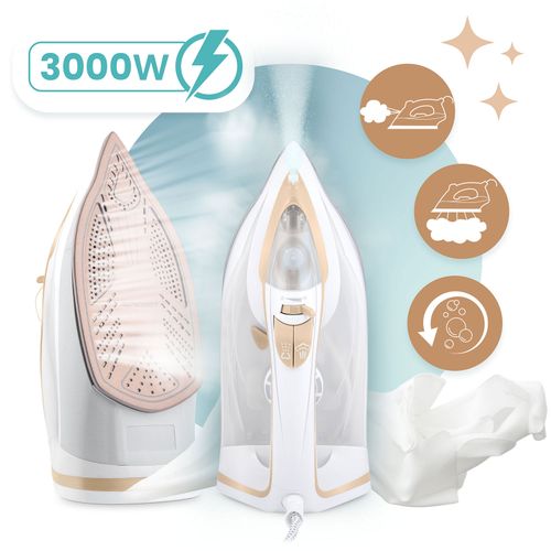 Żelazko parowe 3000W Berdsen BD-330 ceramiczna powłoka praca w pionie na Arena.pl