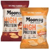Moonsy Chipsy z soczewicy o smaku Barbecue &  Cheddar 60 g x 2 sztuki
