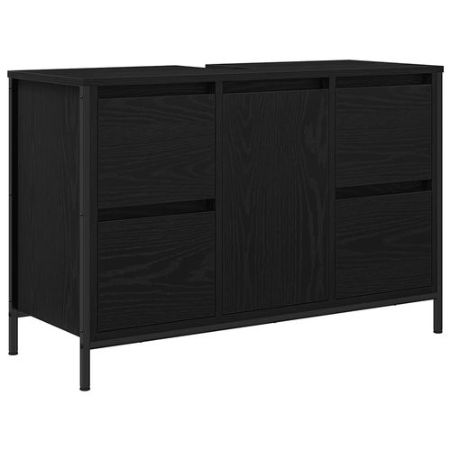 Szafka pod umywalkę z szufladami, czarny dąb, 90x34,5x60 cm na Arena.pl