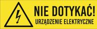 Tabliczka Nie dotykać! Urządzenie elektr. grawer piktogram 20x6 dużo wzorów