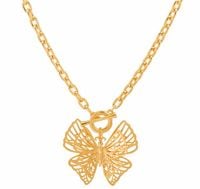 Naszyjnik z dużym, ażurowym motylem (C21/WIO/13AU)