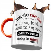 Kubek Pomarańczowy Śmieszny Zabawny Prezent Z Nadrukiem Ze Zdjęciem