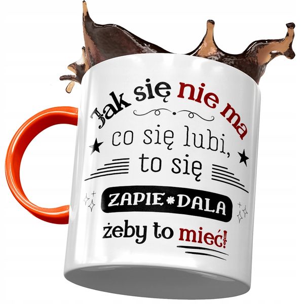 Kubek Pomarańczowy Śmieszny Zabawny Prezent Z Nadrukiem Ze Zdjęciem zdjęcie 1