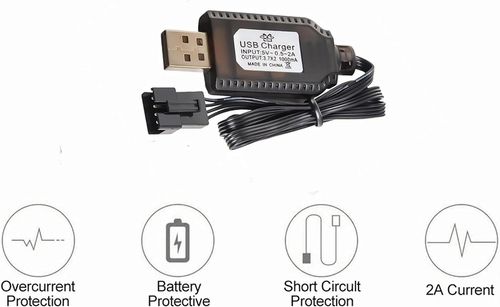 Kabel do ładowarki USB ze złączem wtykowym SM-4P do akumulatora LiPo 2S 7,4 na Arena.pl