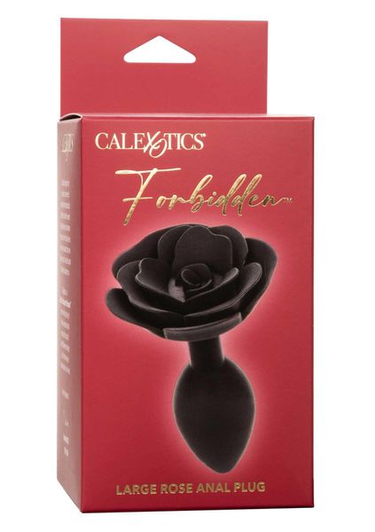 Large Rose Anal Plug Black zdjęcie 2
