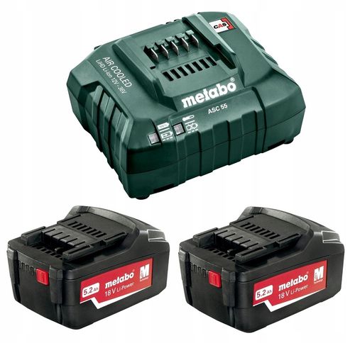 METABO AKUMULATOR 18V 5,2Ah x2 + ŁADOWARKA na Arena.pl