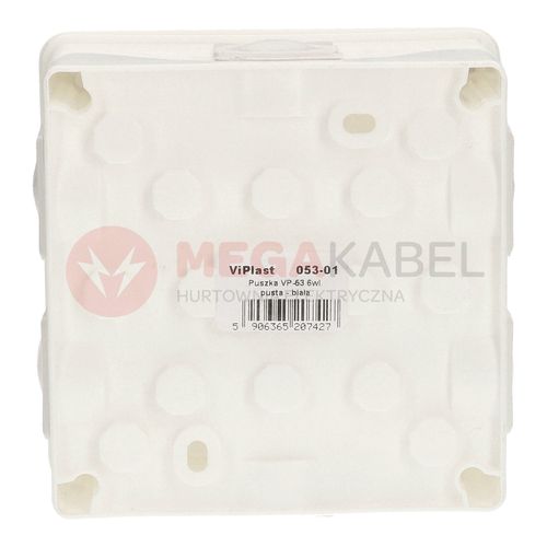 Puszka biała n/t 118x118x68 IP55 duża/guma 053-01 ViPlast na Arena.pl