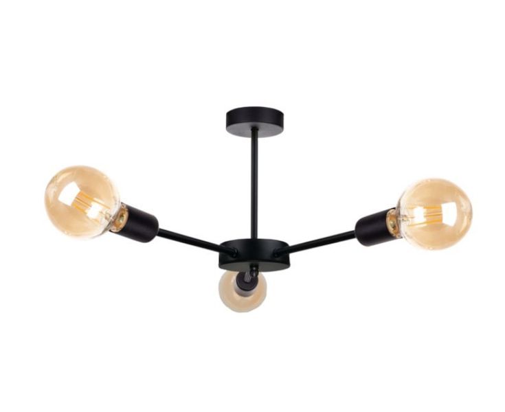 Lampa sufitowa 3xE27 SUN BLACK zdjęcie 1