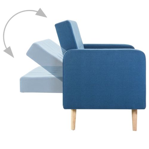 Sofa materiałowa niebieska VidaXL na Arena.pl