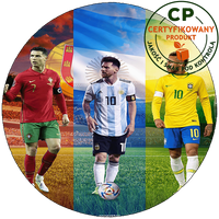 Opłatek na tort Ronaldo Messi Neymar - dla fana