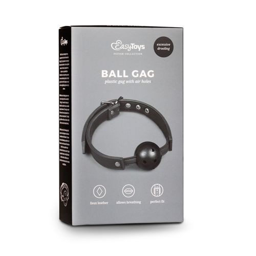 knebel z kulką pvc easytoys regulowany czarny na Arena.pl