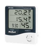 Stacja pogodowa bezprzewodowa termometr zegar Rebel