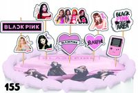 TOPPERY NA TORT OZDOBNE DEKORACJA ZESTAW - BLACKPINK KPOP POP 10szt.