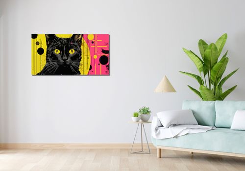 Obraz 100x50cm Neonowy Kocur na Arena.pl