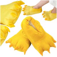 CIEPŁE KAPCIE PLUSZOWE ŁAPY PAZURY CIAPY ZÓŁTE UNISEX ONESIES PANTOFLE L
