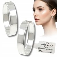 KOLCZYKI SREBRNE 925 SREBRO NA PREZENT KÓŁKA KOŁA ELEGANCKIE SZEROKIE