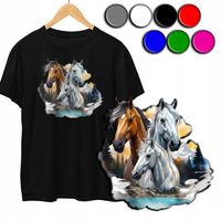 KOSZULKA DZIECIĘCA T-SHIRT Z NADRUKIEM - KOŃ KONIE KONIK - S 122-128