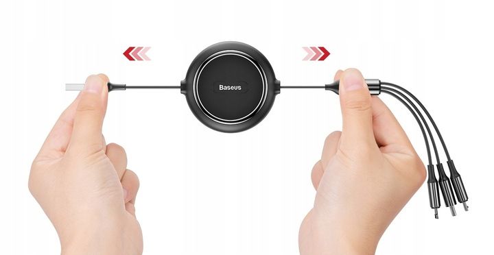 BASEUS MOCNY KABEL USB PRZEWÓD 3w1 do LIGHTNING MICRO TYP-C USB-C 3.5A 1.2M zdjęcie 6