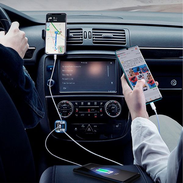 TRANSMITER ŁADOWARKA SAMOCHODOWA BLUETOOTH FM AUX JACK SAMOCHODOWY USB C zdjęcie 6
