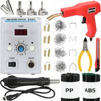 STACJA LUTOWNICZA HOT AIR 858D + SPAWARKA ZSZYWARKA PLASTIKU H50 +AKCESORIA