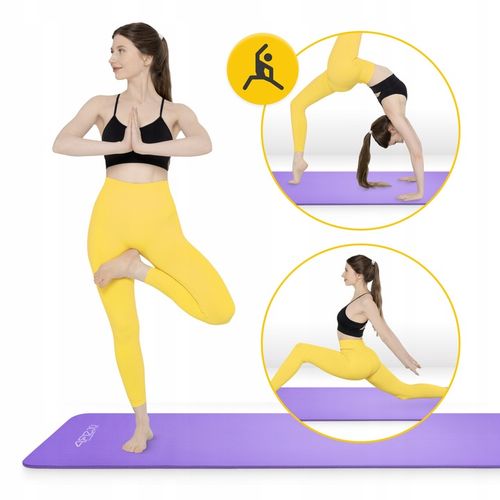 MATA DO ĆWICZEŃ JOGI GIMNASTYCZNA TRENINGOWA FITNESS KARIMATA GRUBA 1 CM na Arena.pl