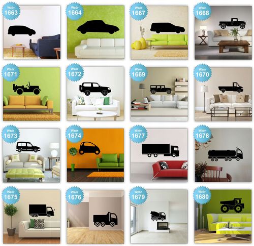 Naklejki na ścianę ścienne SAMOCHODY AUTA 120cm na Arena.pl
