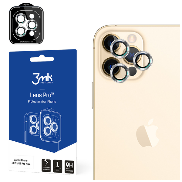 apple iphone 12 pro max - 3mk lens protection pro silver zdjęcie 4