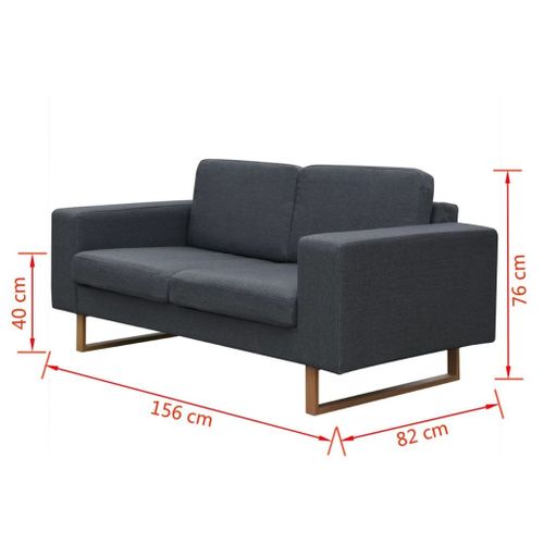 VidaXL Sofa 2-os. ciemnoszara na Arena.pl