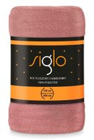 Koc Pluszowy 220X200 Mikrofibra Siglo Brudny Róż